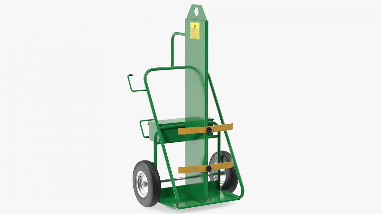 3D model Dual Cylinder Gas Welding Cart