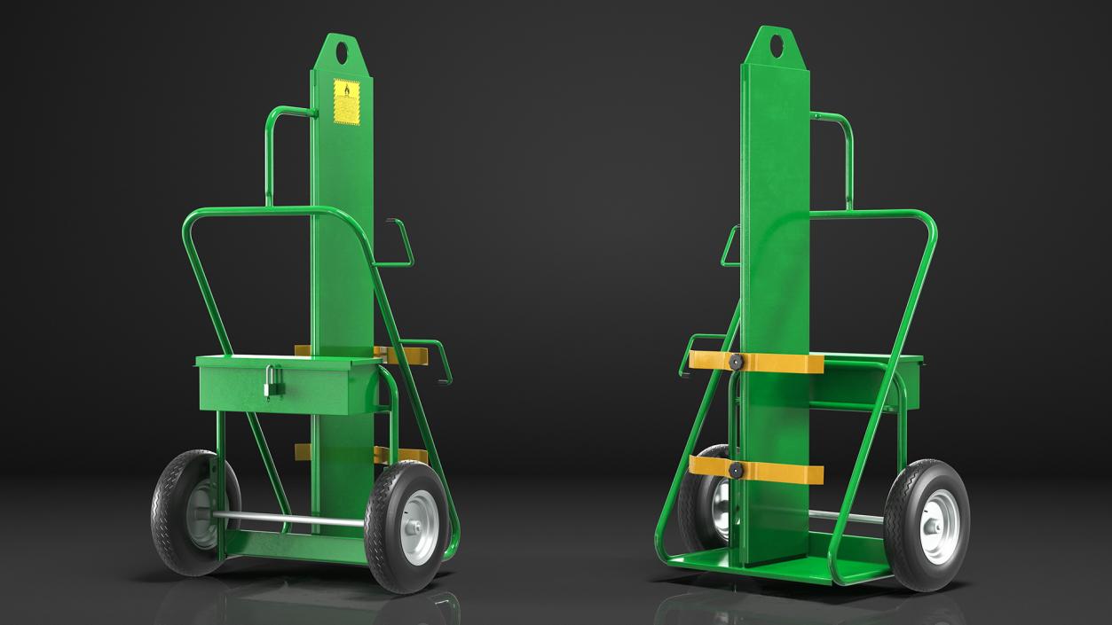 3D model Dual Cylinder Gas Welding Cart