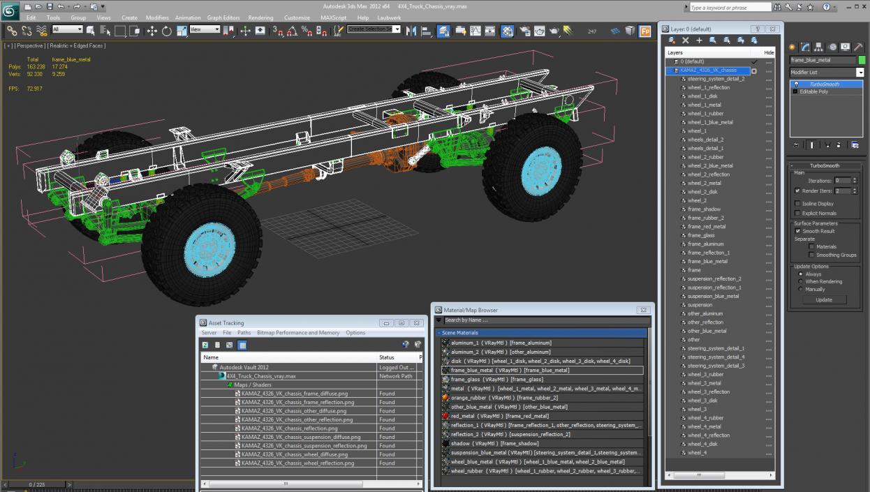 4X4 Truck Chassis 3D