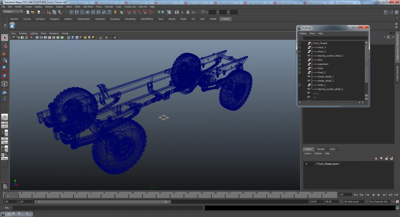 4X4 Truck Chassis 3D