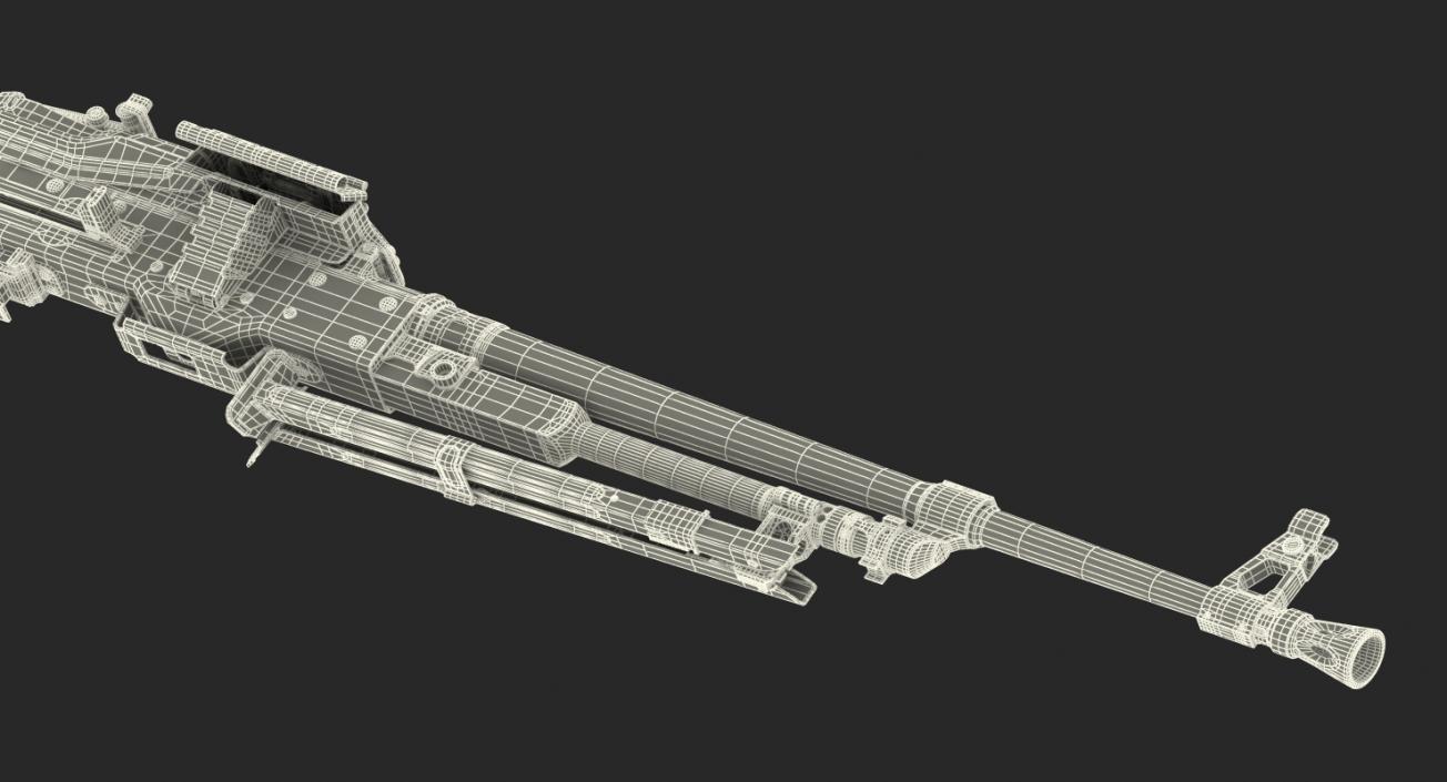 3D model Machine Gun PKM