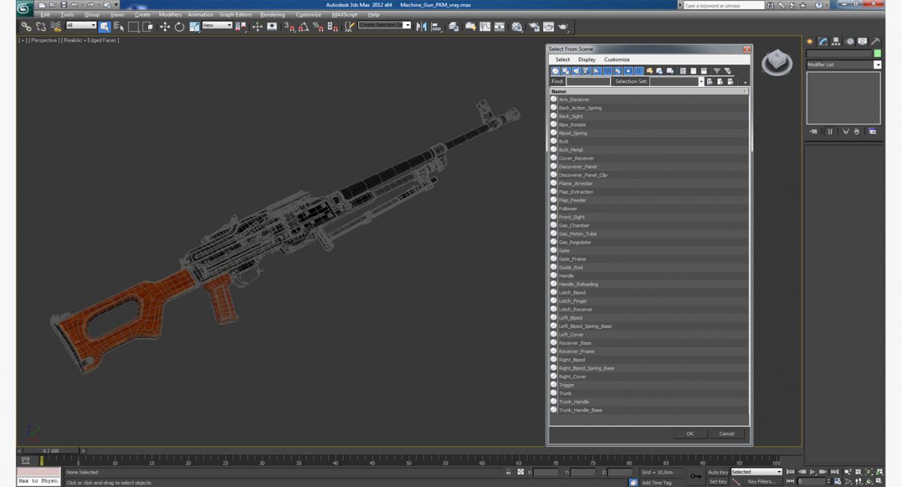 3D model Machine Gun PKM