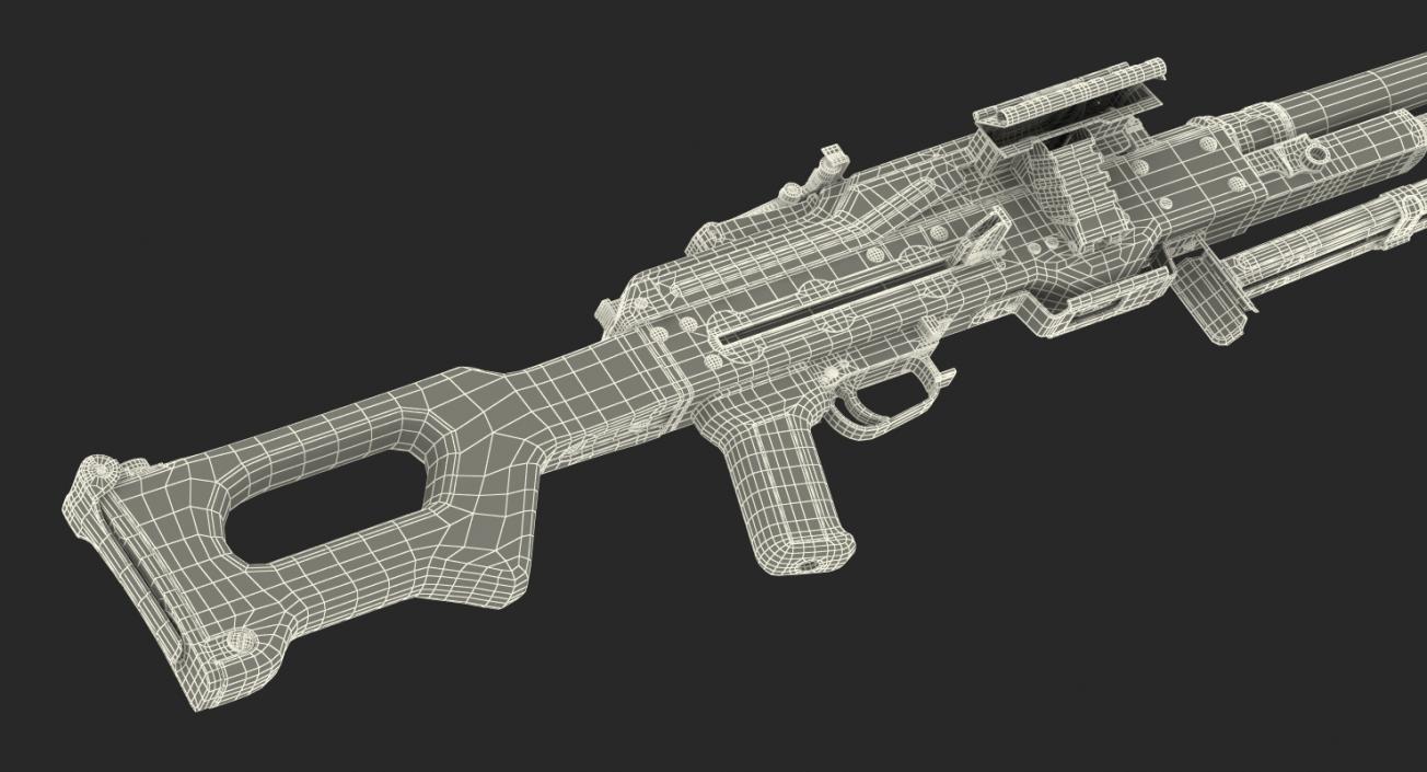 3D model Machine Gun PKM