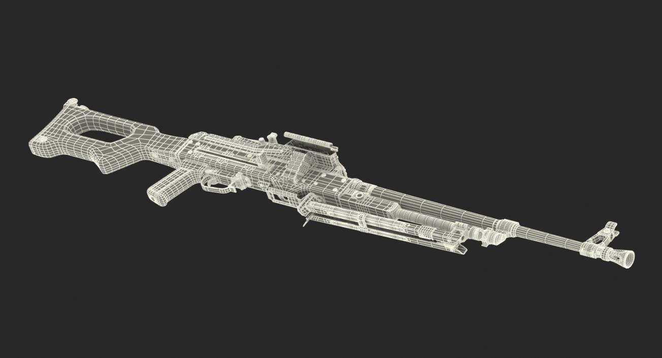 3D model Machine Gun PKM