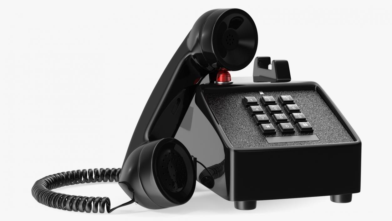 Antique Retro Telephone Off Hook 3D