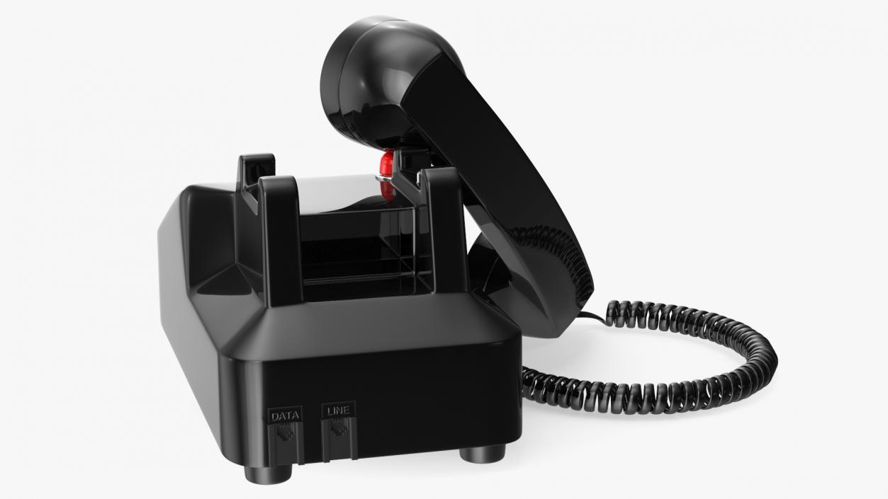 Antique Retro Telephone Off Hook 3D