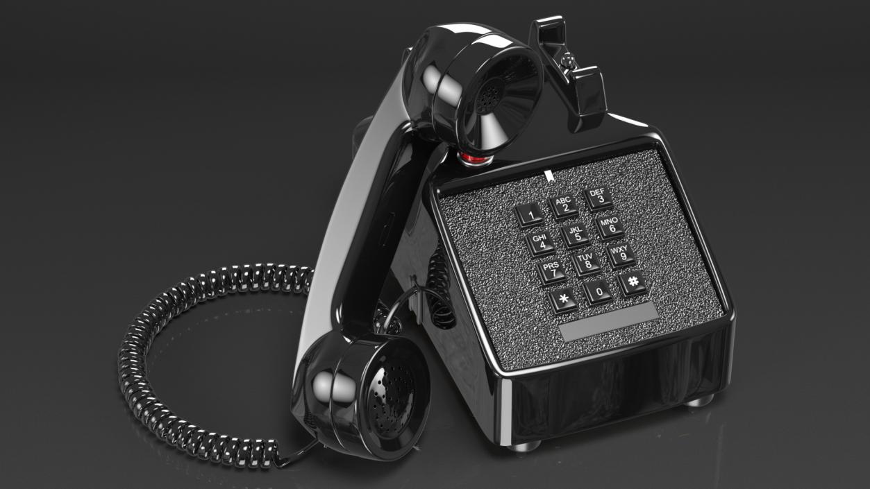 Antique Retro Telephone Off Hook 3D