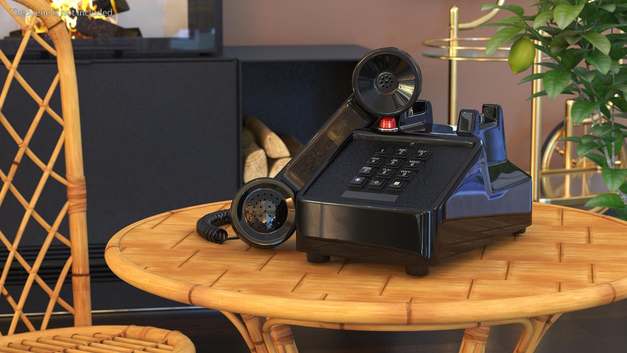 Antique Retro Telephone Off Hook 3D