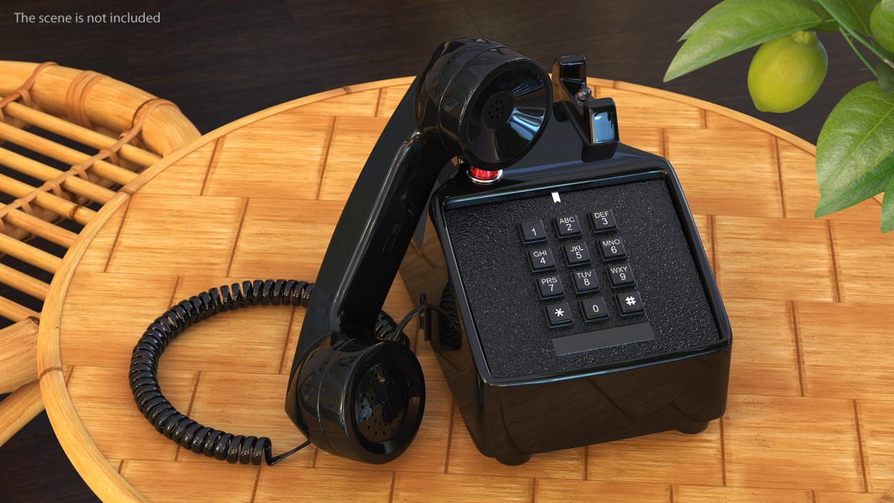 Antique Retro Telephone Off Hook 3D