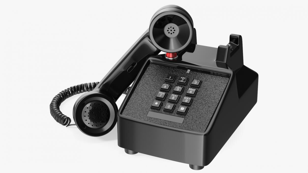 Antique Retro Telephone Off Hook 3D