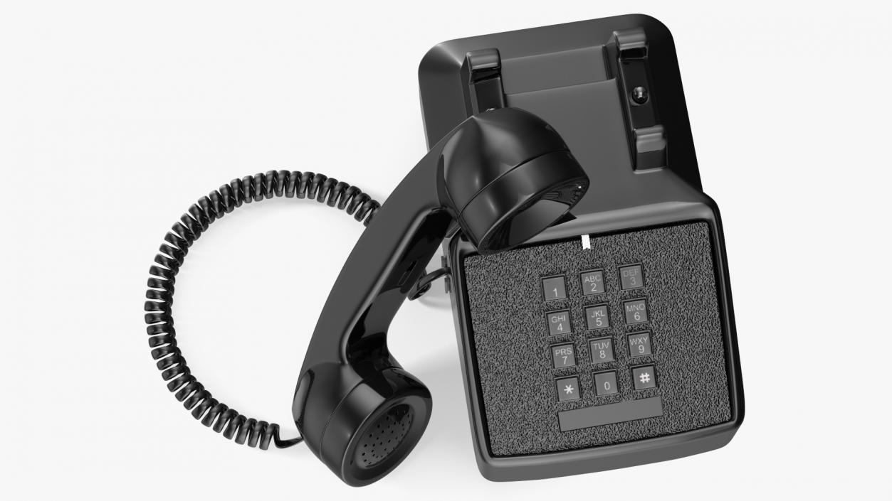 Antique Retro Telephone Off Hook 3D