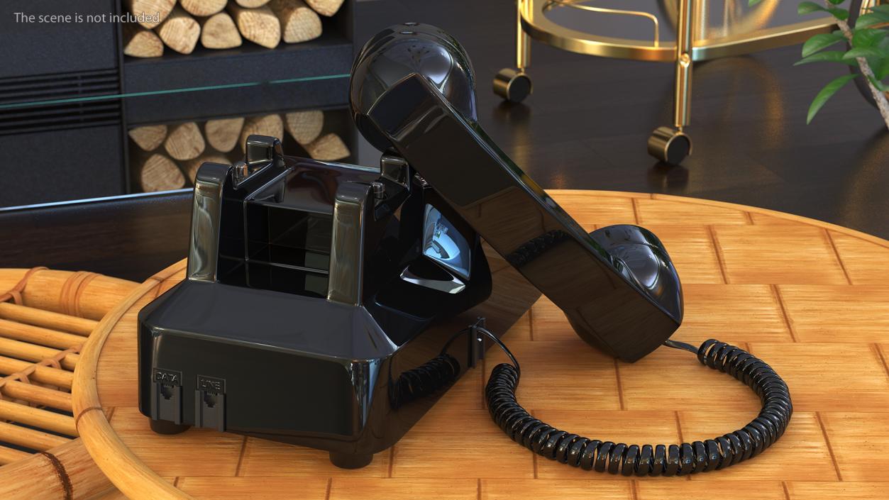 Antique Retro Telephone Off Hook 3D