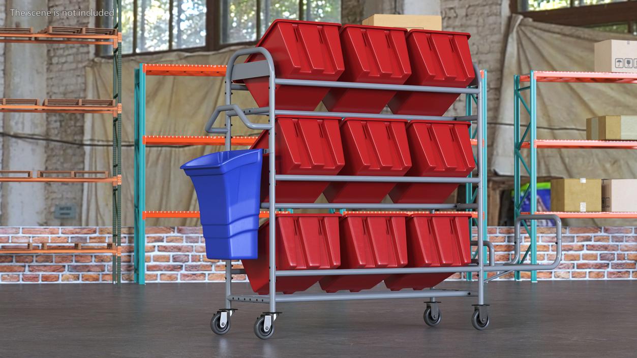 Tote Picking Cart 3D