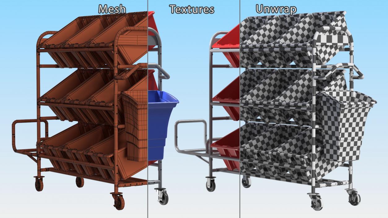 Tote Picking Cart 3D