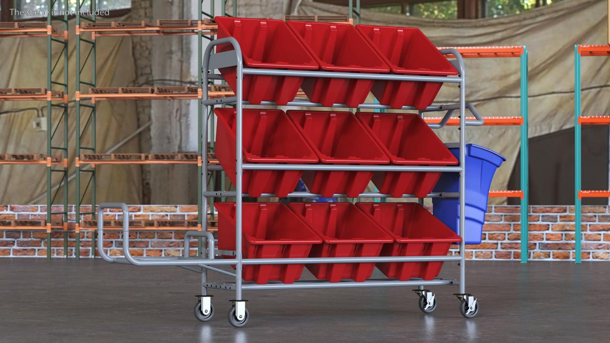 Tote Picking Cart 3D