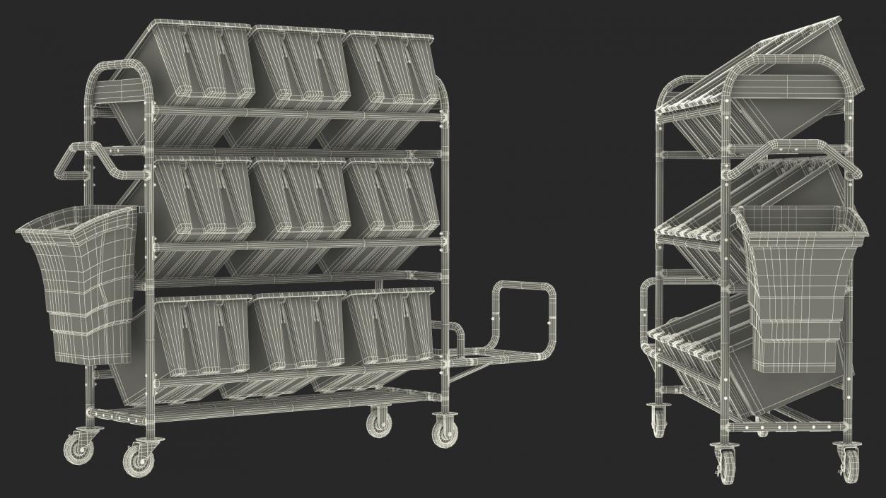 Tote Picking Cart 3D