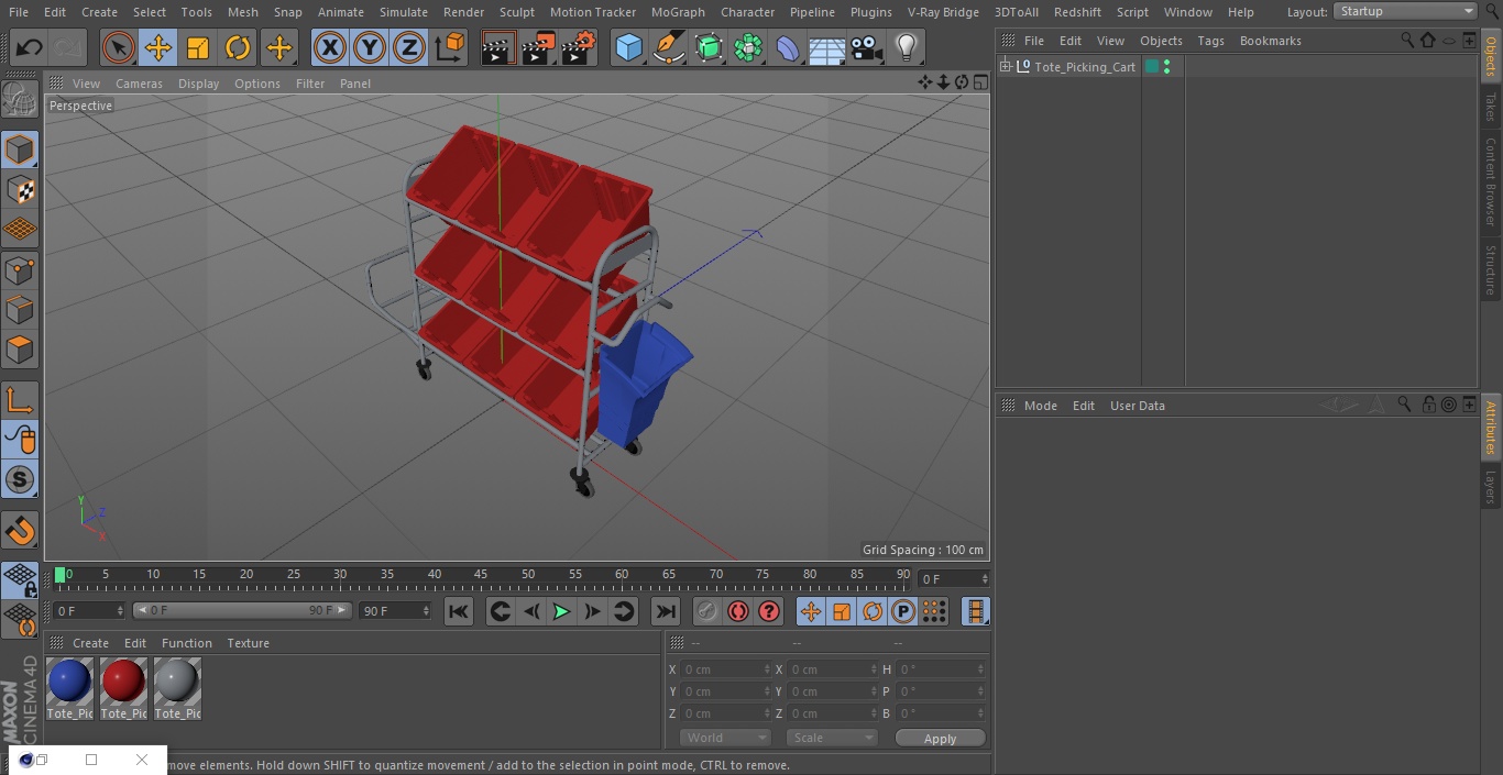 Tote Picking Cart 3D