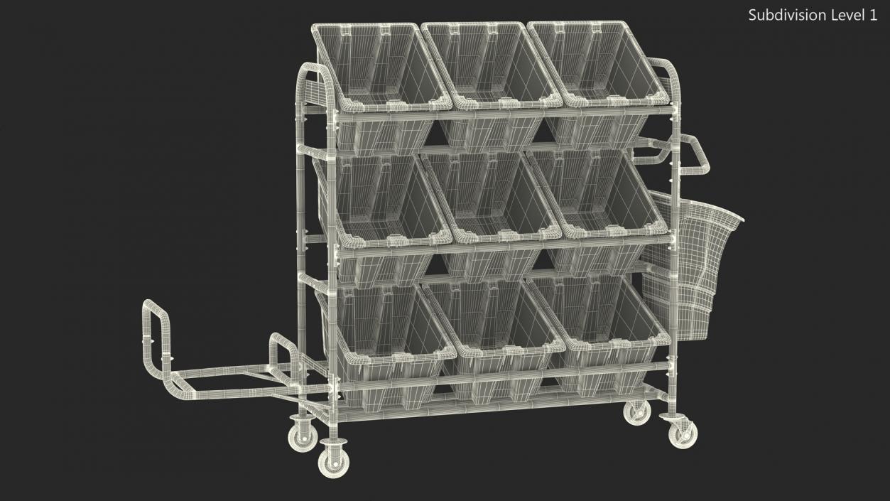 Tote Picking Cart 3D