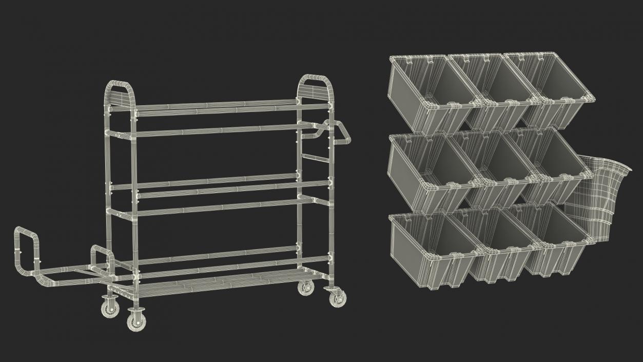 Tote Picking Cart 3D