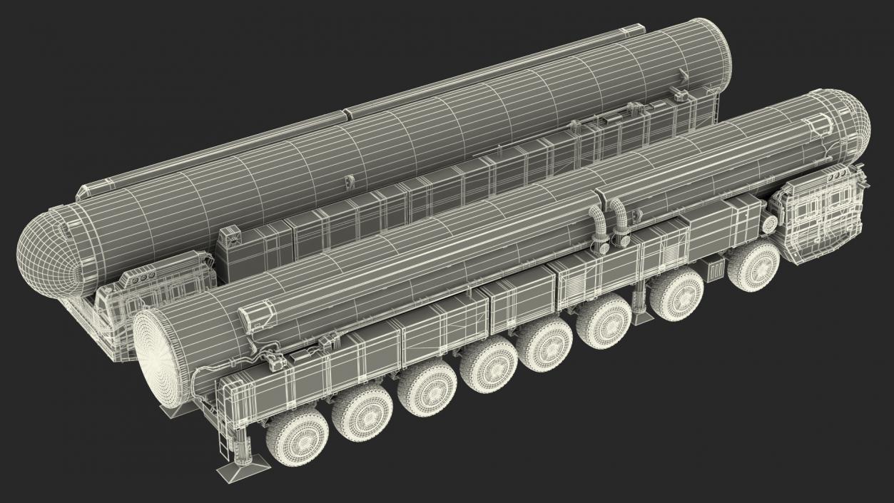 3D Dongfeng-41 ICBM Launch Vehicle Rigged model