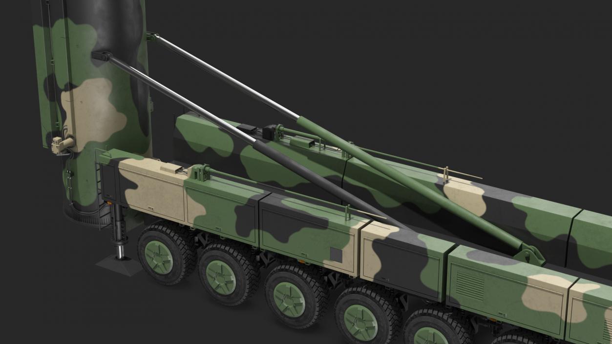 3D Dongfeng-41 ICBM Launch Vehicle Rigged model