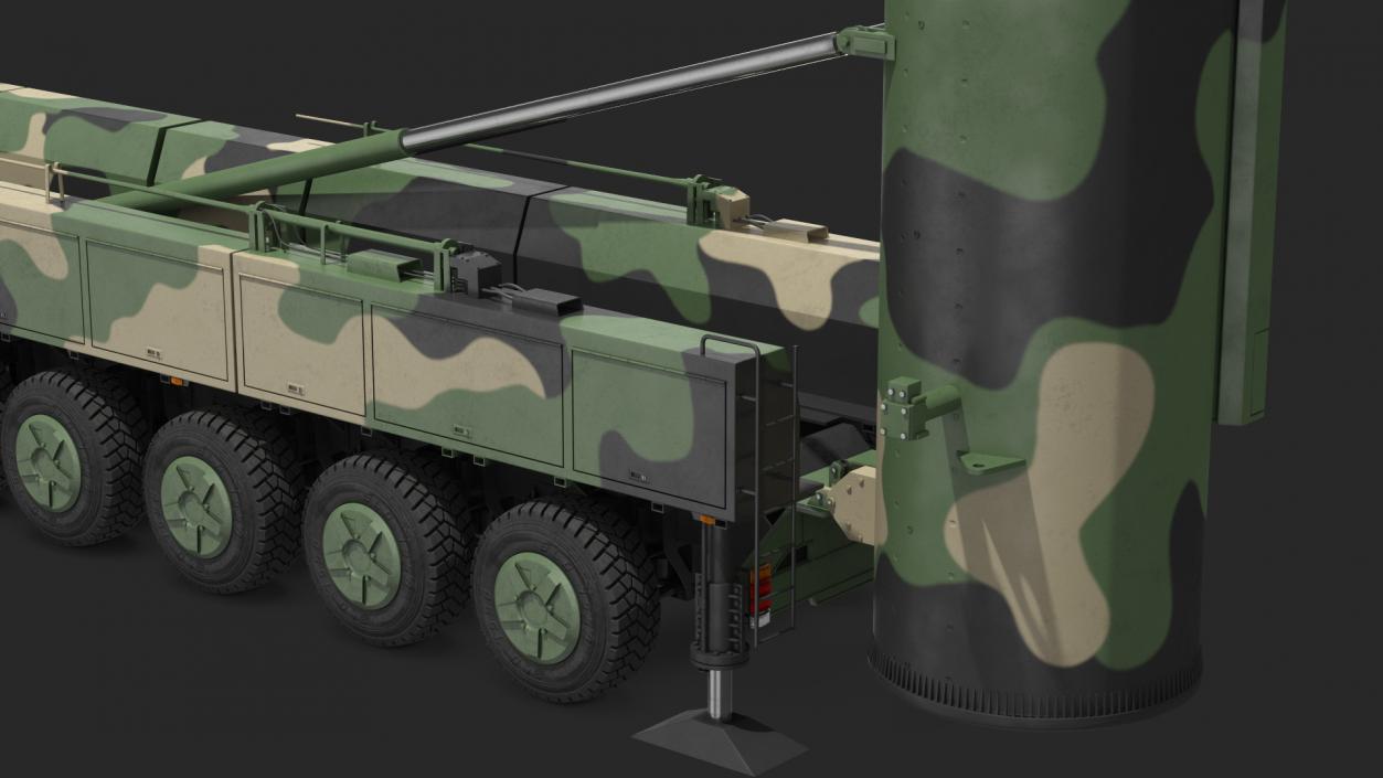 3D Dongfeng-41 ICBM Launch Vehicle Rigged model