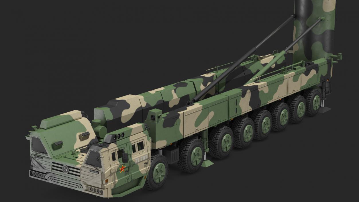 3D Dongfeng-41 ICBM Launch Vehicle Rigged model