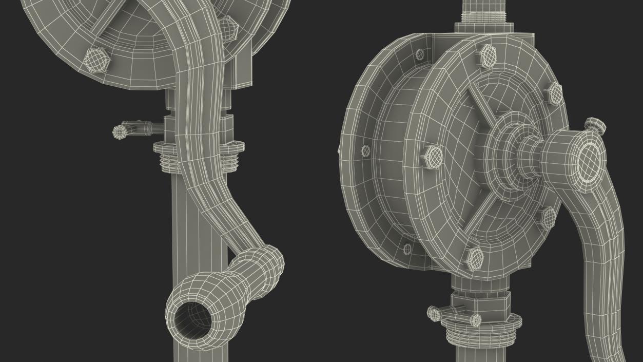 Rotary Pump with Oil Barrel 3D