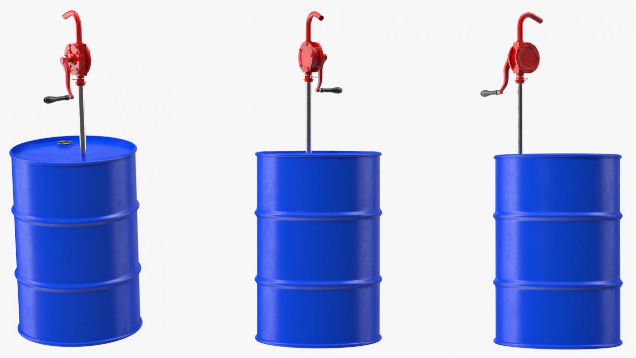 Rotary Pump with Oil Barrel 3D