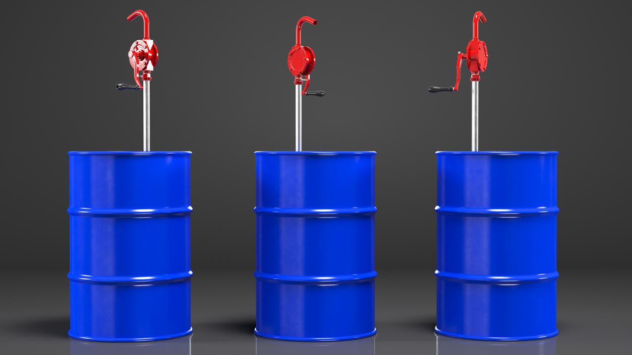 Rotary Pump with Oil Barrel 3D