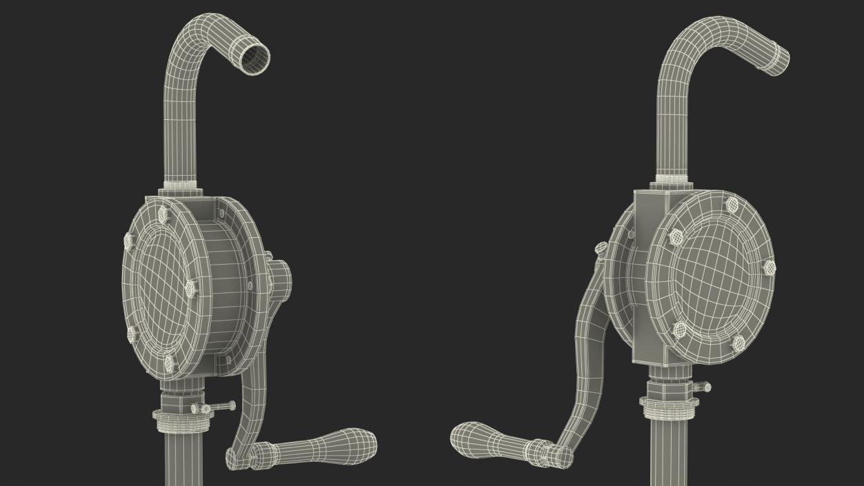 Rotary Pump with Oil Barrel 3D