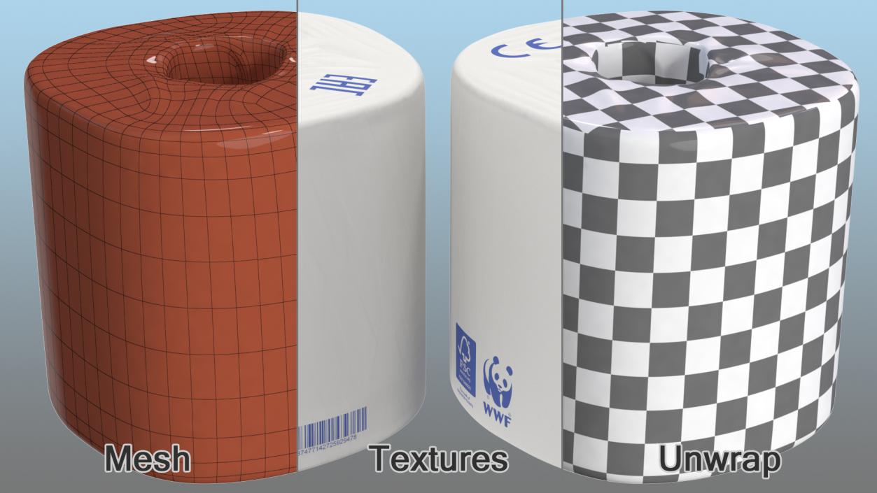 Toilet Paper Packs Collection 3D model