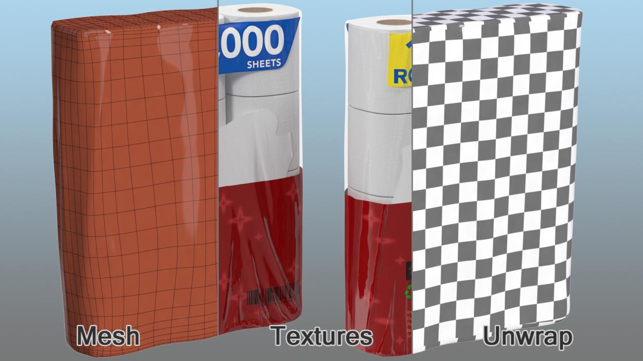 Toilet Paper Packs Collection 3D model