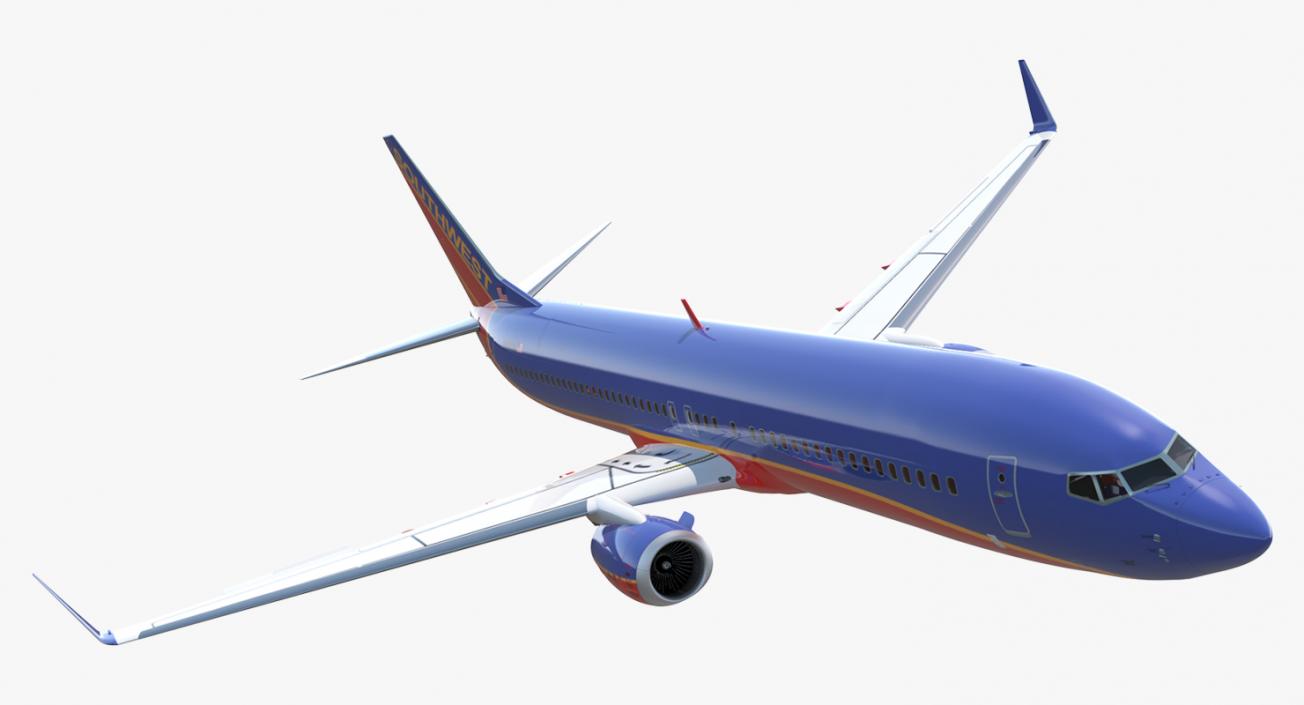 3D model Boeing 737-900 Southwest Airlines Rigged