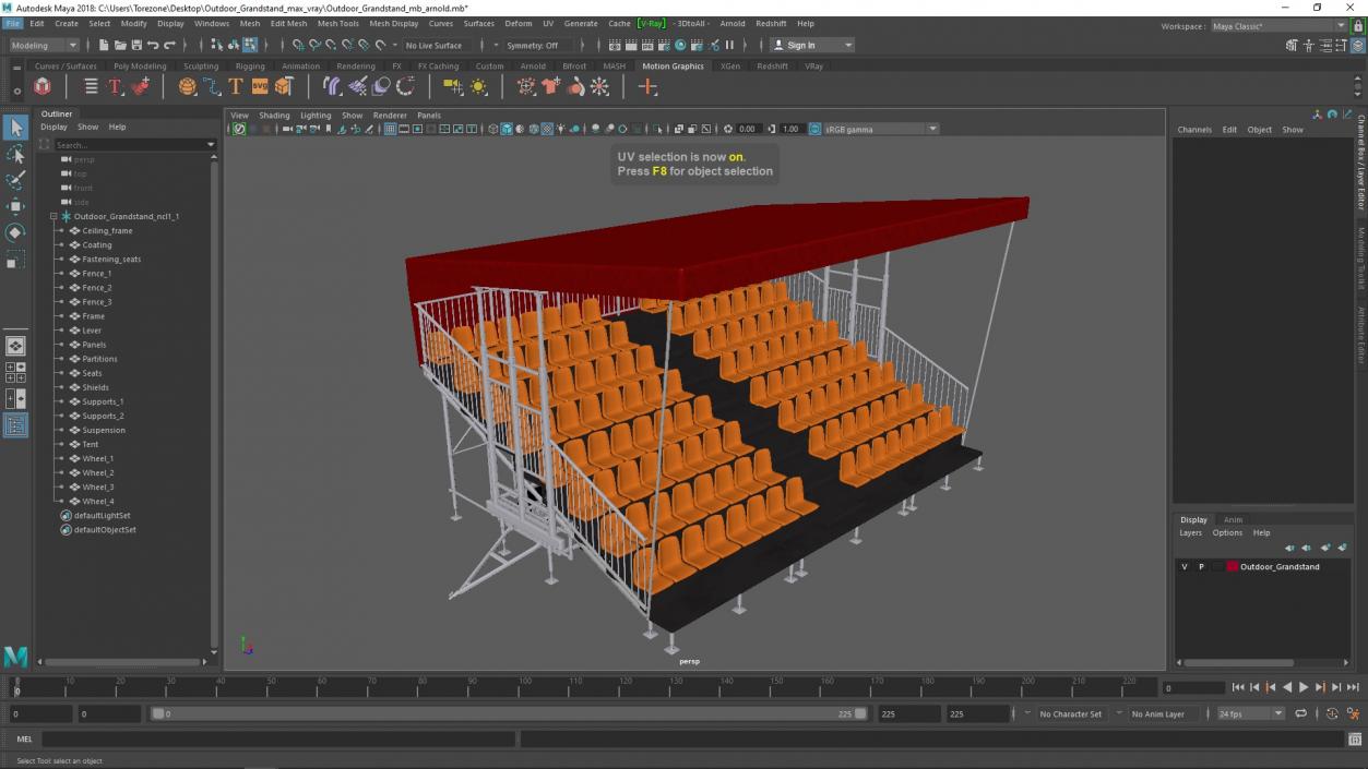 3D model Outdoor Grandstand 2