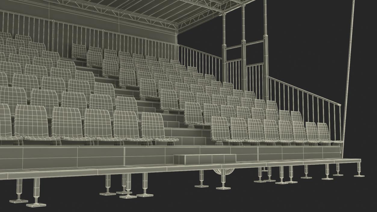 3D model Outdoor Grandstand 2