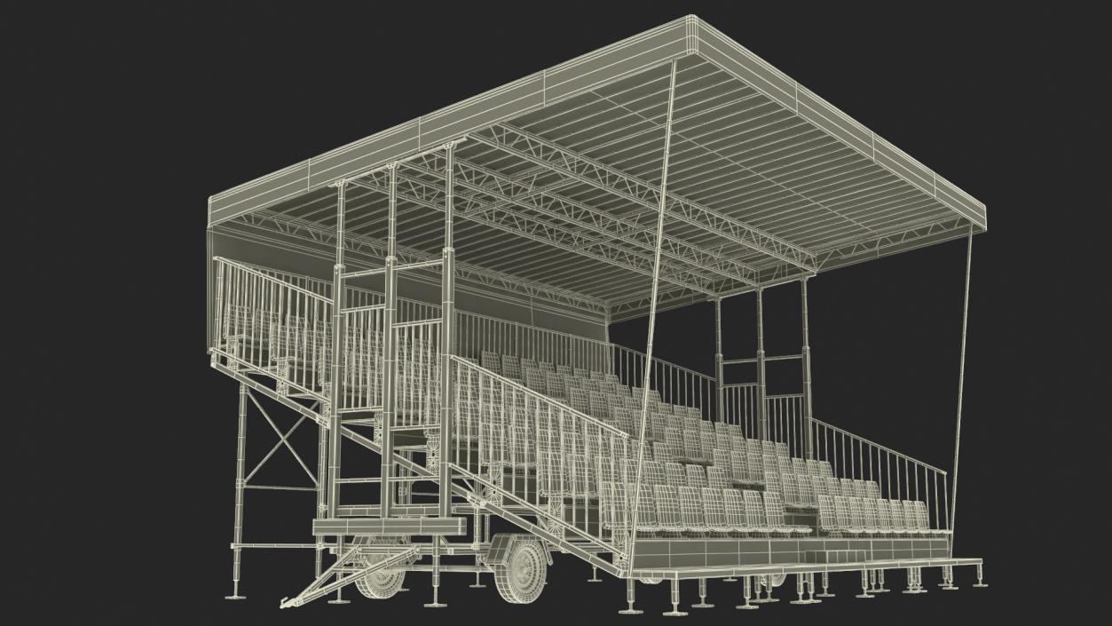 3D model Outdoor Grandstand 2