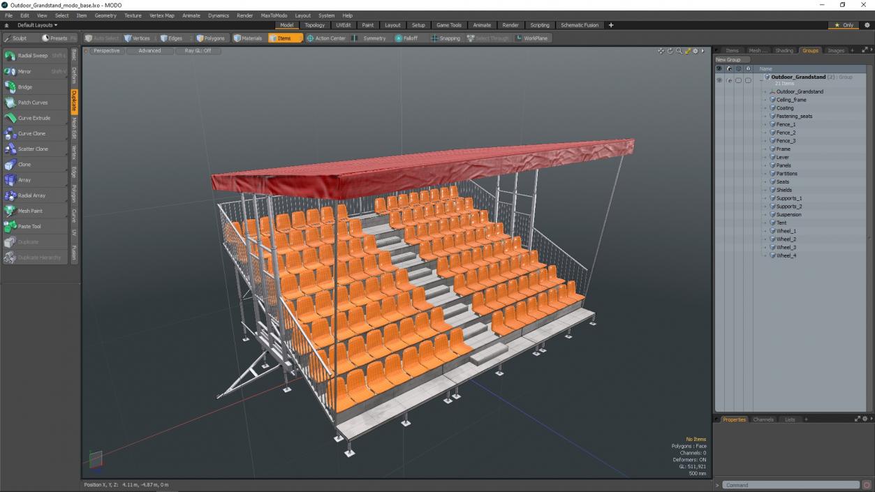 3D model Outdoor Grandstand 2