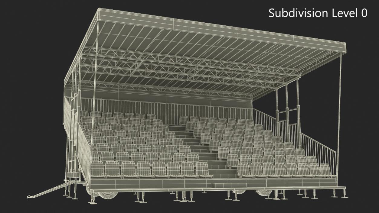 3D model Outdoor Grandstand 2