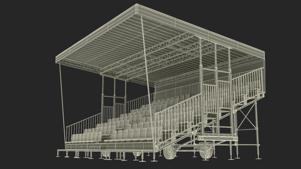 3D model Outdoor Grandstand 2