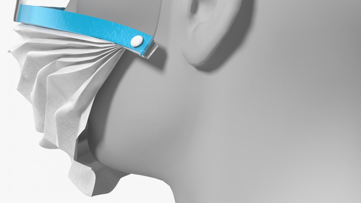 Face Shield with Medical Mask 3D model