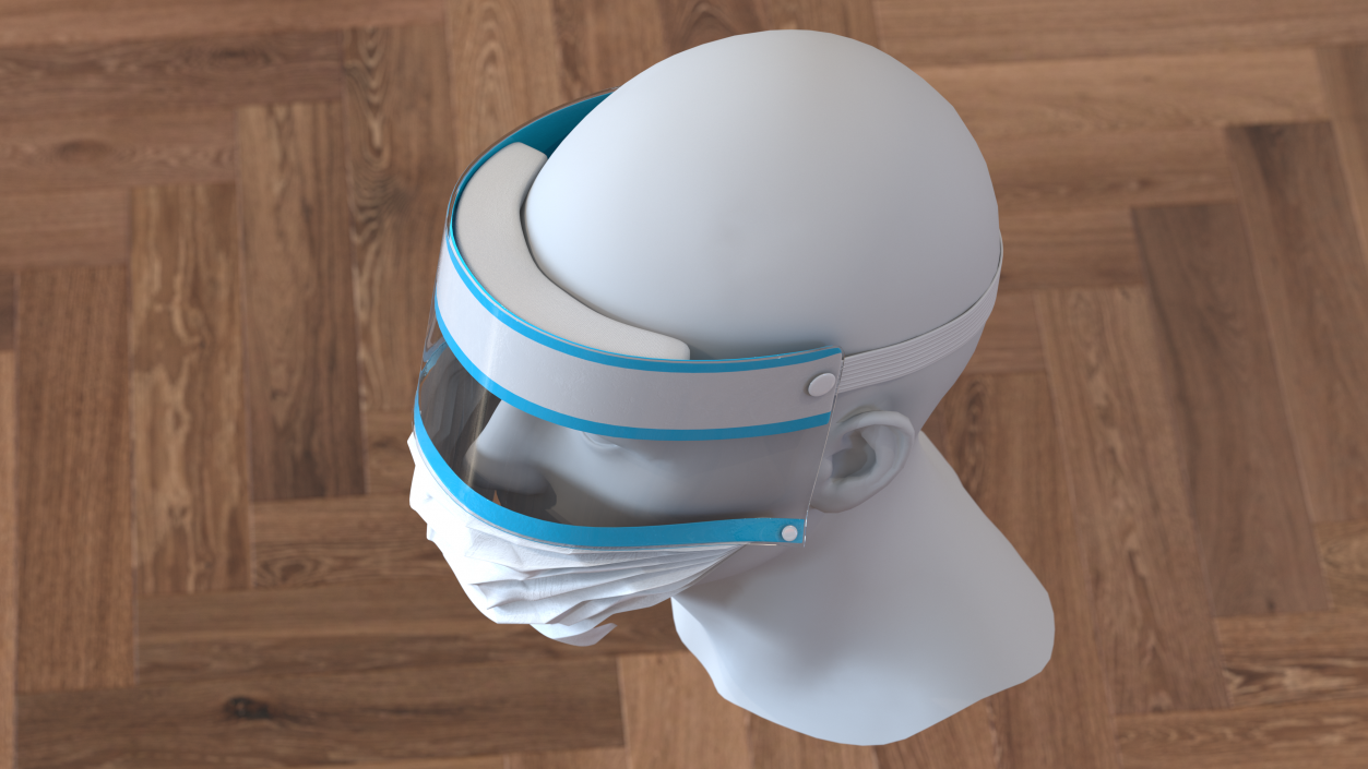 Face Shield with Medical Mask 3D model