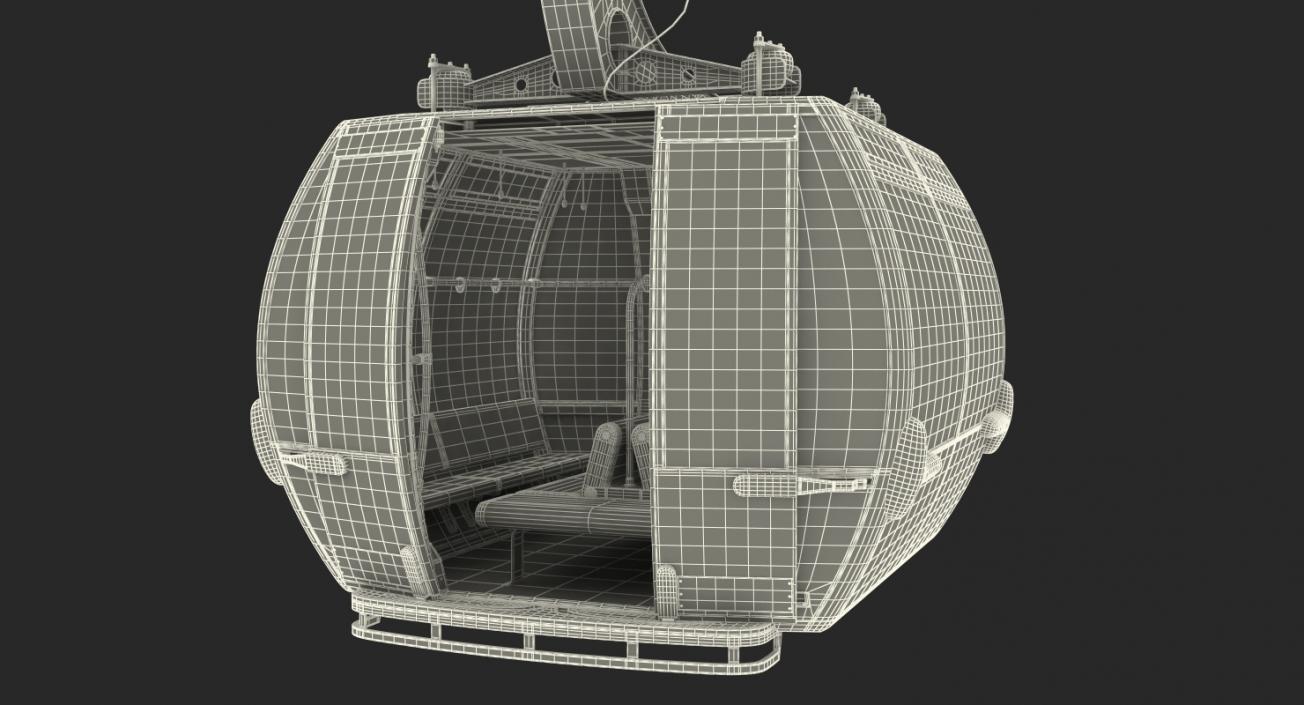 3D Cableway Cabin Peak 2 Peak Rigged model