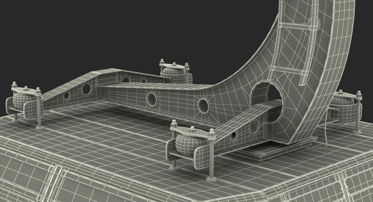 3D Cableway Cabin Peak 2 Peak Rigged model