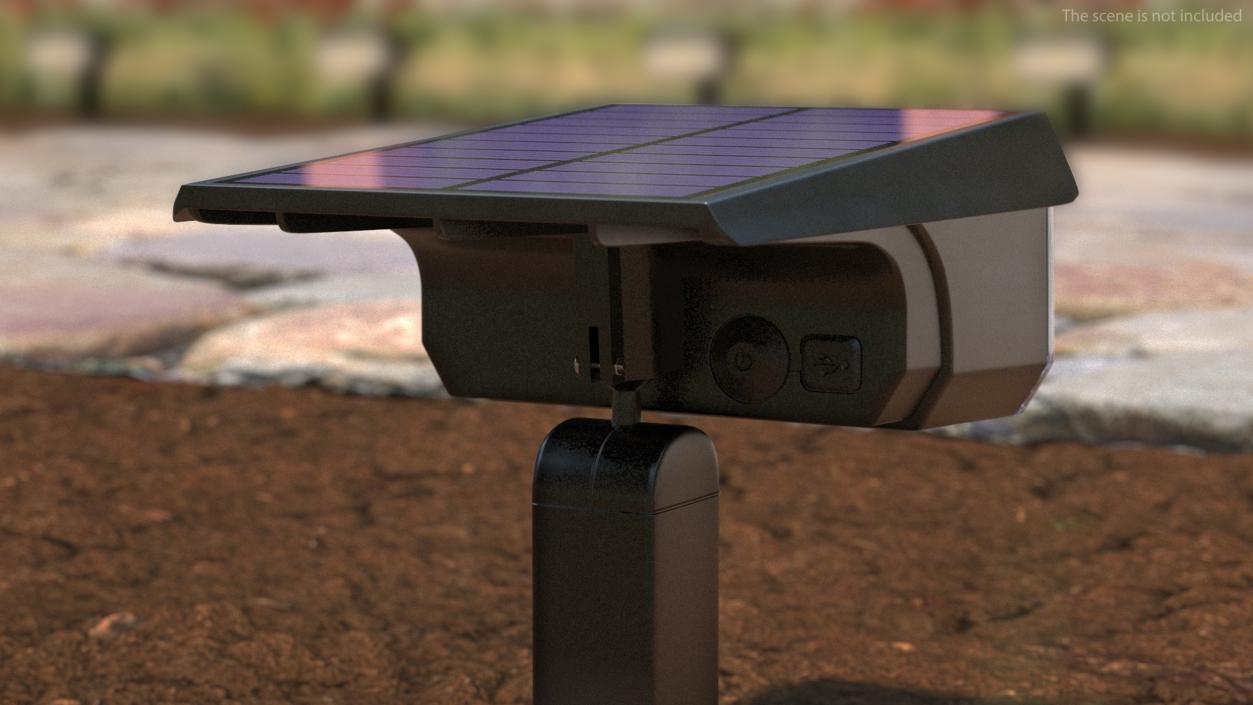 3D Solar Spotlight Outdoor model