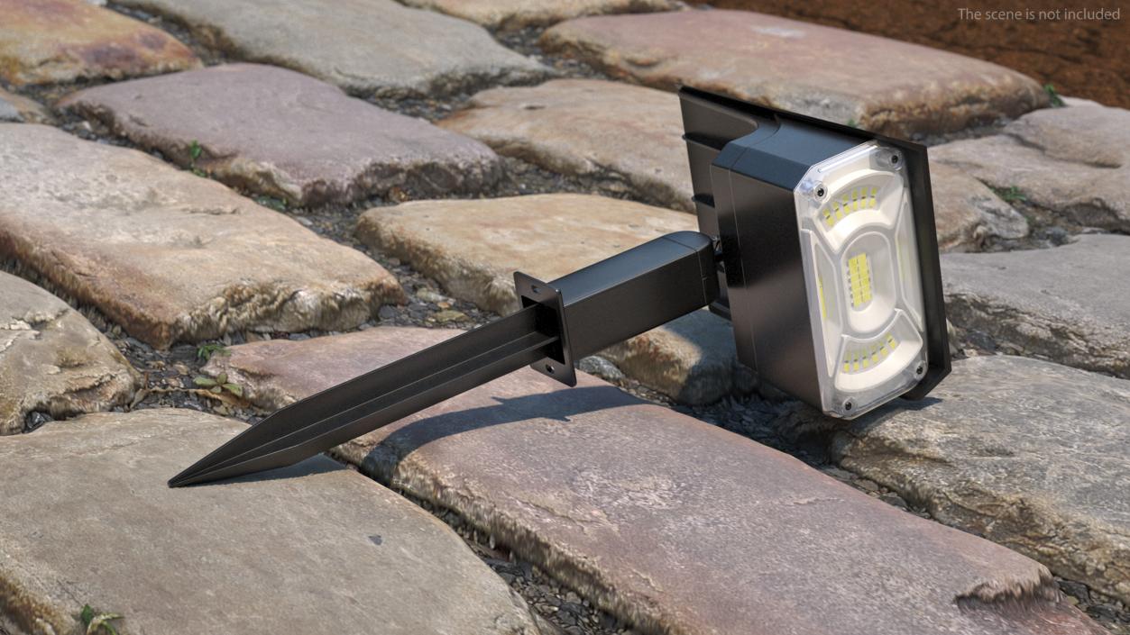 3D Solar Spotlight Outdoor model