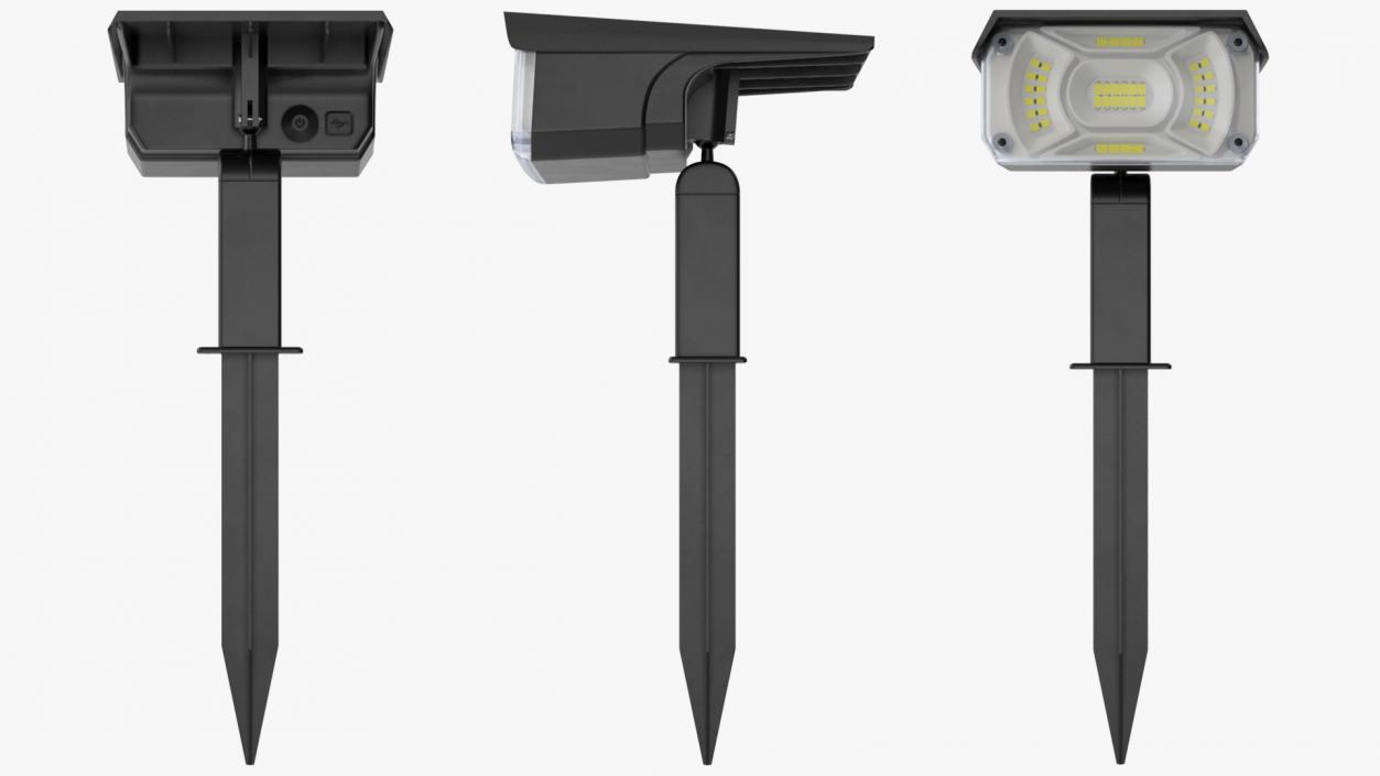 3D Solar Spotlight Outdoor model