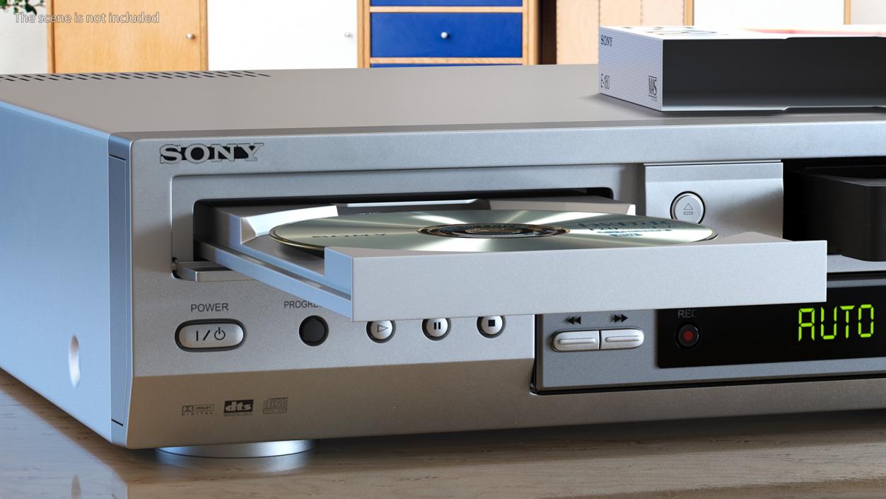 3D Sony SLV D300P Combo Player with Video Cassette DVD Disc