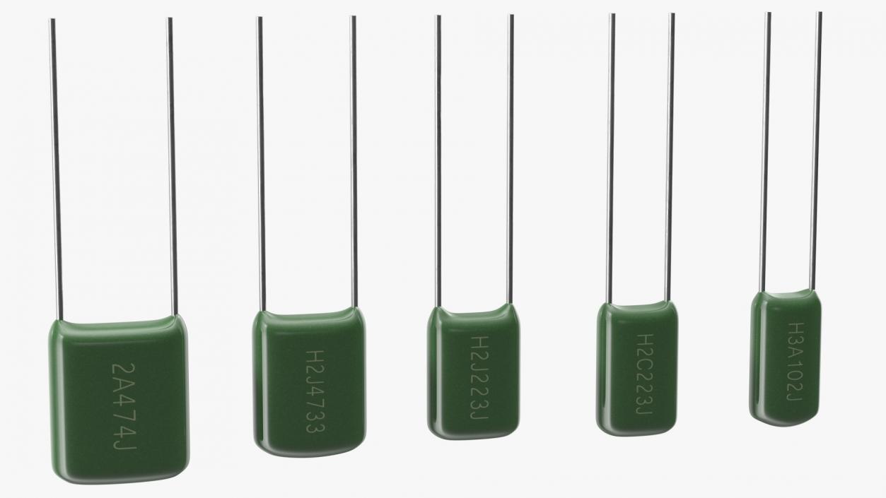 3D model Capacitors Soldered Collection