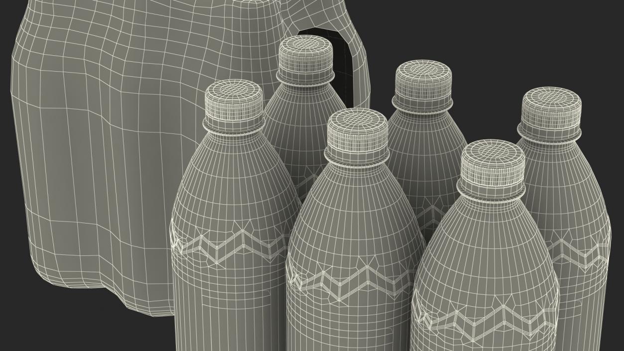 Evian Mineral Water 1L Bottle Pack 3D model